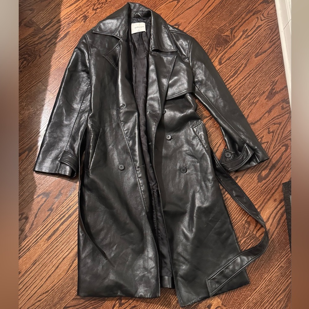 Aritzia Babaton Leather Trench *some flaws